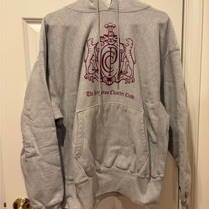Gray Hoodie with Princeton Charter Club Crest, size XL